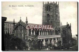 Postcard Old St. Mary's Church Nottingham & # 39s
