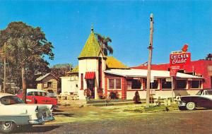 St Petersburg FL Chicken Chalet Drive-In Restaurant Old Cars Postcard