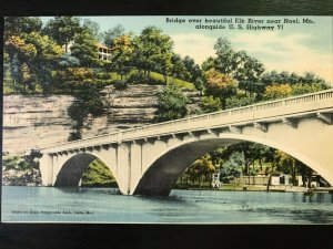 Vintage Postcard 1930-1945 Bridge, Elk River U.S. Route 71, Noel, Missouri (MO)