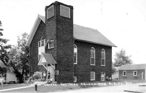 New Auburn Wisconsin United Brethern Church Real Photo Antique Postcard K11973