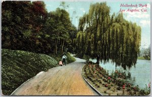 Hollenbeck Park Los Angeles California CA Roadway Attraction Postcard