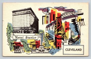 1952  Hotel Statler   Cleveland  Ohio    Postcard