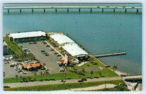 PUNTA GORDA, Florida FL ~ Aerial HOWARD JOHNSON'S Motor Lodge Motel Postcard