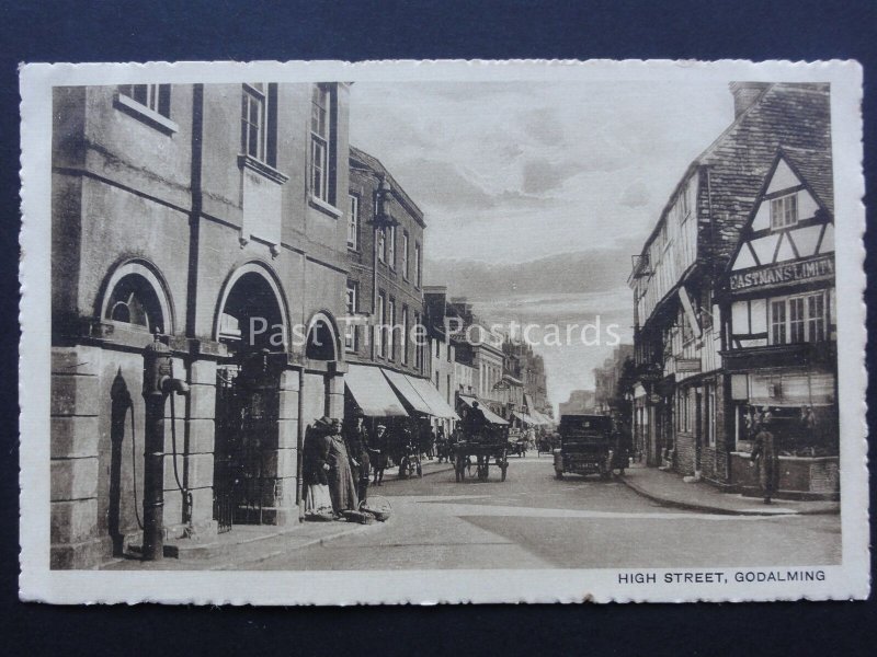 Surrey GODALMING High Street shows EASTMANS LTD Old Postcard by Harold G. Bailey