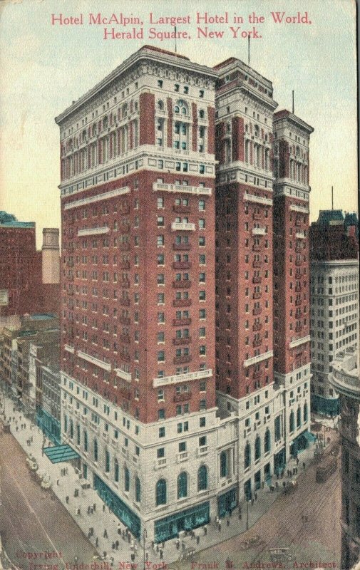 USA - Hotel McAlpin Largest Hotel in the World Herald Square New York 03.64