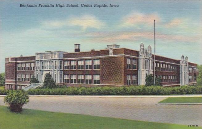 Iowa Cedar Rapids Benjamin Franklin High School 1941Curteich