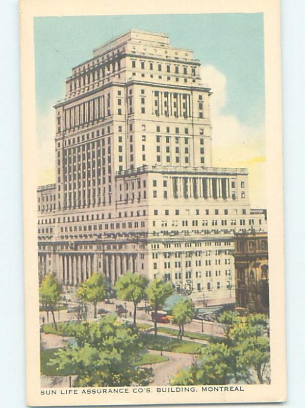 Unused 1930's SUN LIFE ASSURANCE COMPANY BUILDING Montreal Quebec QC G1521