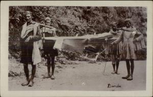 India Native Men & Sedan Chair DANDEE c1910 Real Photo Postcard dcn