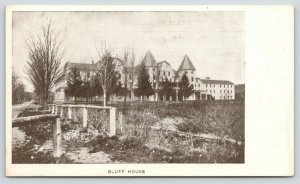 Milford Pennsylvania~Bluff House Resort~Pocono Mountains~c1905 B&W Postcard 