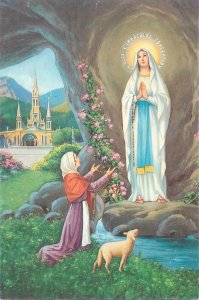 Religious art Postcard Madonna di Lourdes