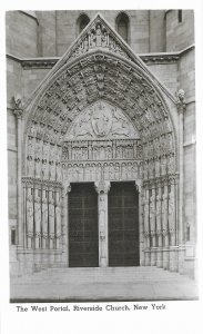 RPPC Riverside Church The West Portal New York New York