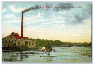 c1910 Upper Dam Power House Exterior Appleton Wisconsin Vintage Antique Postcard