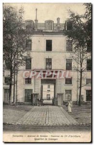 Versailles Postcard Old Barracks Avenue Seals of the 11th & # 39artillerie Di...