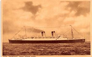 RMS Mauretania White Star Line Cunard Ship Unused 