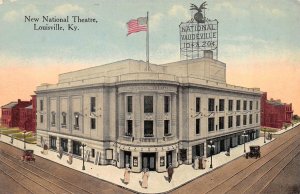 Louisville, KY Kentucky  NEW NATIONAL THEATRE~Vaudeville Sign  ca1910's Postcard