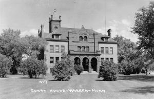 Warren Minnesota Court House Real Photo Antique Postcard K86838