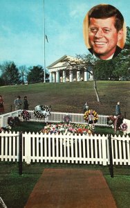 Vintage Postcard Grave Of John F. Kennedy 35Th President Of U. S. Arlington VA