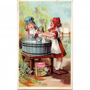 IVORINE Soap - The Wonderful Cleanser - J B Williams Co - Victorian Trade Card