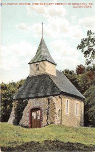 US20 Europe UK postcard Lullington church smalles church in England Eastbourne