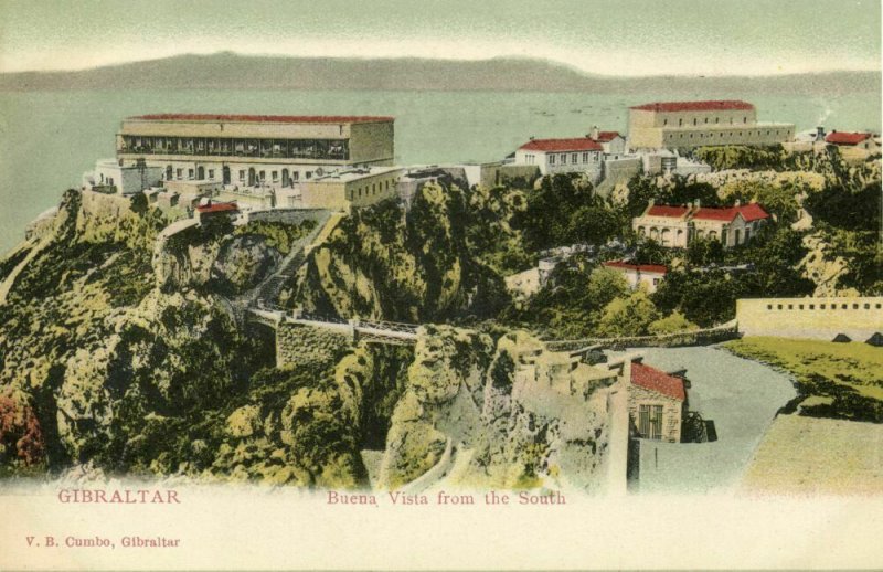 Gibraltar, Buena Vista from the South (1899) V.B. Cumbo Postcard