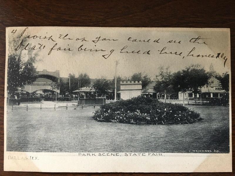 1907 Park Scene, State Fair, Dallas, Texas TX d19