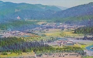 California Hoopa Valley Indian Reservation Aerial VIew Of Hoope Along The Tri...