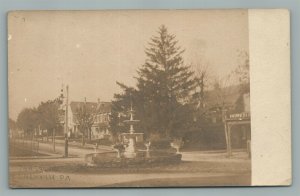 NEWVILLE PA PARSONAGE STREET ANTIQUE REAL PHOTO POSTCARD RPPC