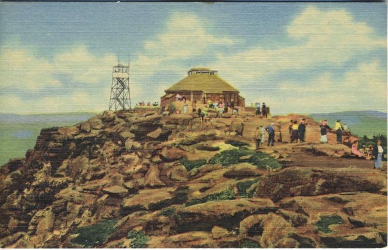 Summit House ~ Whiteface Mountain ~ Adirondack Mountains NY ~ Linen Postcard