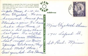 Cotton Balls A Vagetable Fiber View Postcard Backing 