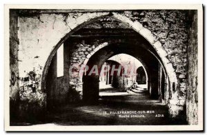 Old Postcard Villefranche Sur Mer Dark Alley