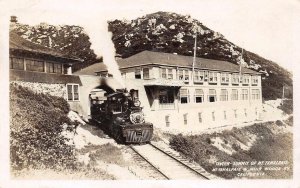 RPPC Tavern, Mt Tamalpais & Muir Woods Railway Train Marin Vintage Postcard 1923