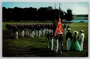 Annapolis MD United States Naval Academy Color Girl Postcard J27