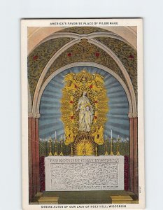 Postcard Shrine Altar Of Our Lady Of Holy Hill, Hubertus, Wisconsin