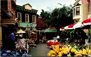 Disneyland Postcard Flower Mart on Main Street~4226