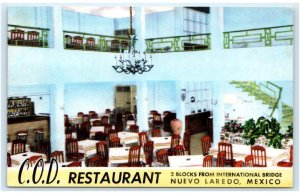 NUEVO LAREDO, Mexico ~ Roadside C.O.D. MEXICAN RESTAURANT  c1950s Postcard