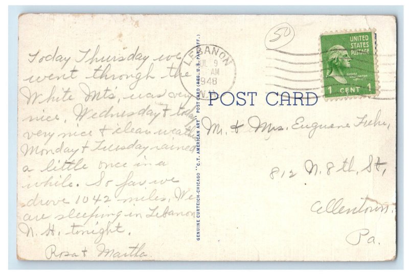 1948 Post Office and Municipal Building Rumford Maine ME Vintage Postcard 