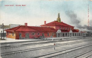 F48/ Helena Montana Postcard c1910 Union Railroad Depot