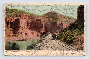 Railroad Train Grand River Canon Colorado CO 1908 UDB Postcard Q4