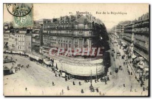 Postcard Old Marseille rue de la Republique