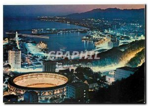 Postcard Modern Malaga partial night