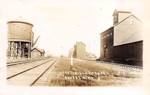 Depot and Elevators real photo Revere,  MN