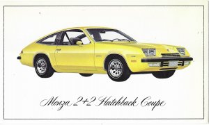 Monza 2 +2 Hatchback Coupe Chevrolet Dealer Car Advertising Card 1976