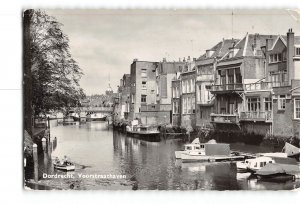 Netherlands Vintage RPPC Real Photo Dordrecht Voorstraathaven