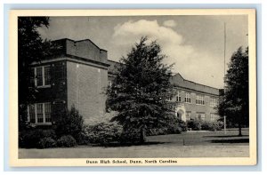 Dunn North Carolina NC, Dunn High School Building Campus Vintage Postcard 