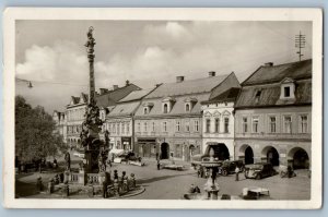 Hradec Králové Czechia Postcard Jaromer Monument Plaza c1930s RPPC Photo