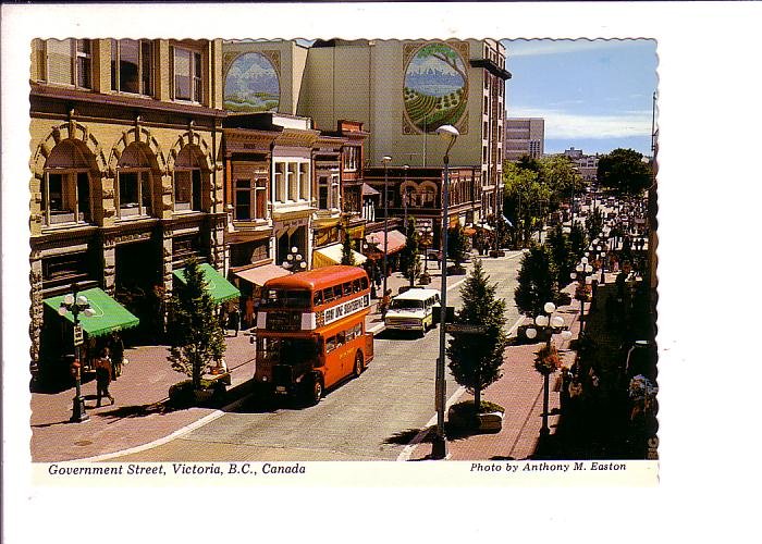 Government Street, Victoria, British Columbia, Double Decker Bus