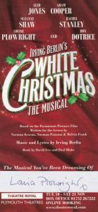 Louise Plowright White Christmas The Musical Plymouth Hand Signed Theatre Flyer