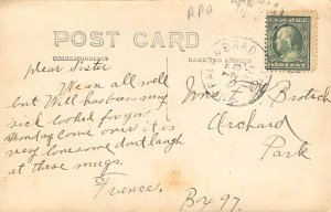 Woman with her two children and dogged by haystack R.P.O., Rail Post Offices ...