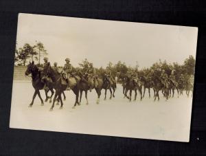 Mint WW2 Germany Army Wehrmacht Cavalry on Horseback Postcard RPPC