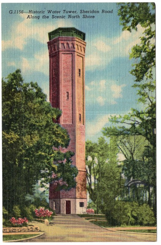 Chicago, Historic Water Tower, Sheridan Road Along The Scenic North Shore